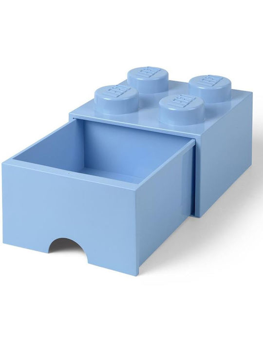 LEGO Детска кутия за съхранение от пластмаса 4 Knobs Светлосин 25x25x18см 1бр