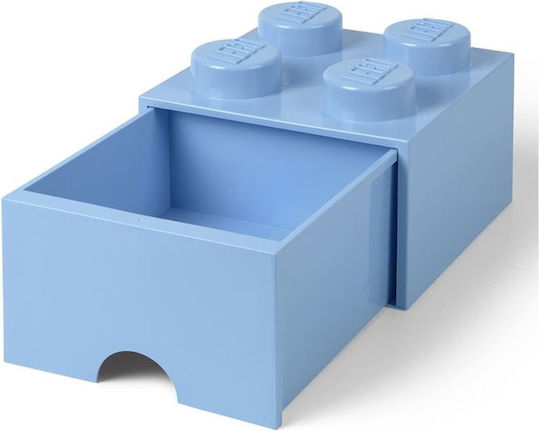 LEGO Παιδικό Κουτί Αποθήκευσης από Πλαστικό 4 Knobs Γαλάζιο 25x25x18cm