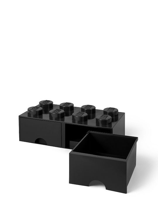 LEGO Παιδικό Κουτί Αποθήκευσης από Πλαστικό 8 Knobs Μαύρο 50x25x17cm