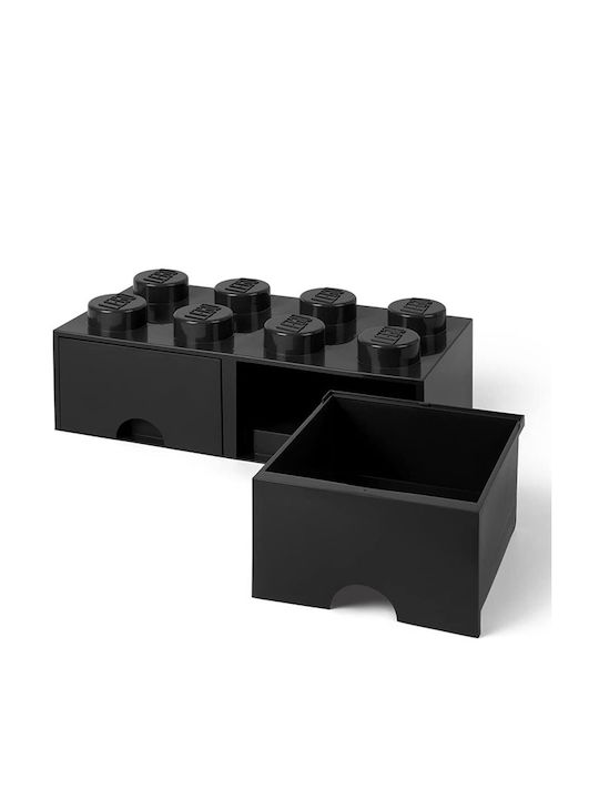 LEGO Παιδικό Κουτί Αποθήκευσης από Πλαστικό 8 Knobs Μαύρο 50x25x17cm