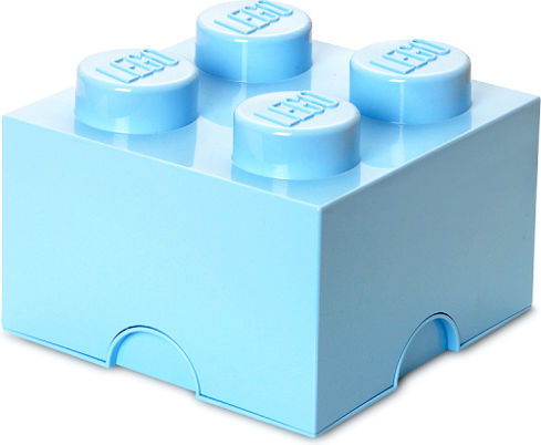 LEGO Детска кутия за съхранение от пластмаса 4-Stud Светлосин 25x25x18см 1бр