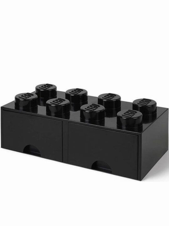 LEGO Παιδικό Κουτί Αποθήκευσης από Πλαστικό 8 Knobs Μαύρο 50x25x17cm