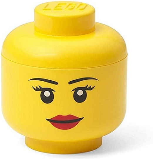 LEGO Children's Storage Box made of Plastic Head Yellow 10x10x11cm 1pcs