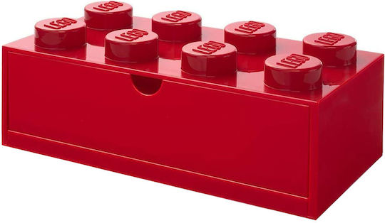 LEGO Children's Storage Box made of Plastic Brick Red 31.8x16x21cm 1pcs