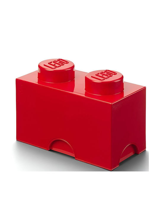 LEGO Children's Storage Box made of Plastic 2-Stud Red 25x12x18cm 1pcs