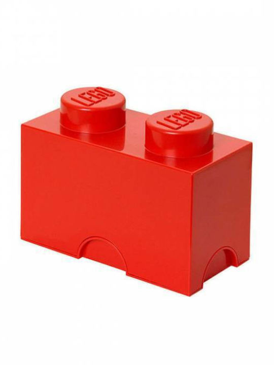 LEGO Children's Storage Box made of Plastic 2-Stud Red 25x12x18cm 1pcs