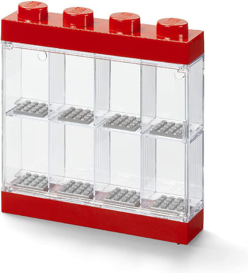 LEGO Παιδικό Κουτί Αποθήκευσης από Πλαστικό Display Case 8 Mini Figures Κόκκινο 19.1x18.4x18.4cm