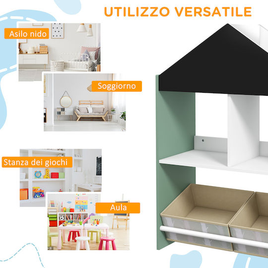 Zonekiz Kinder Aufbewahrungsbox aus Holz Grün 1Stück