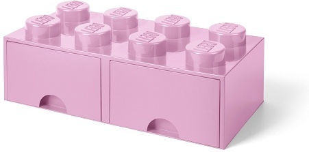 LEGO Kinder Aufbewahrungsbox aus Kunststoff 8 Knobs Rosa 50x25x17cm 1Stück