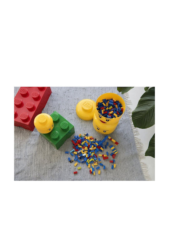 LEGO Παιδικό Κουτί Αποθήκευσης από Πλαστικό Head Κίτρινο 24x24x27cm