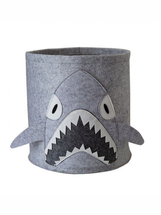 ecarla Children's Storage Box made of Fabric Shark Gray 35x35cm 1pcs