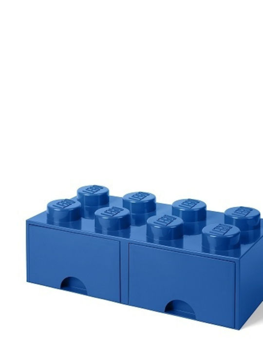 LEGO Children's Storage Box made of Plastic Brick Blue 50x25x18cm 1pcs