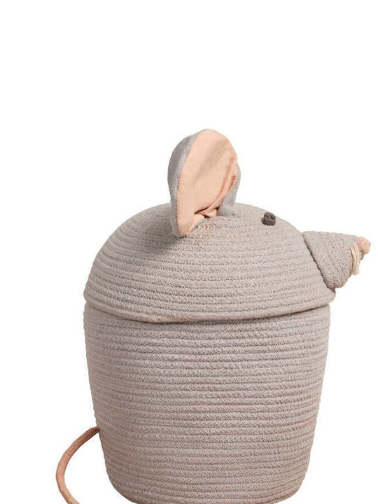 Lorena Canals Children's Storage Basket made of Fabric Renata The Rat Gray 25x25x30cm 1pcs