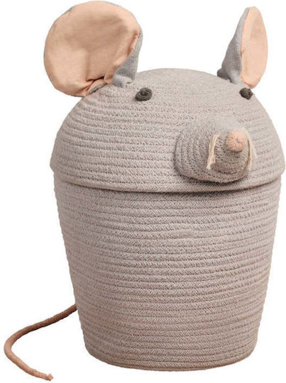 Lorena Canals Kinder Aufbewahrungskorb aus Stoff Renata die Ratte Gray 25x25x30cm 1Stück
