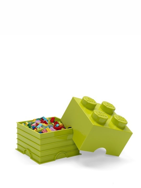 LEGO Children's Storage Box made of Plastic 4-Stud Green 25x25x18cm 1pcs