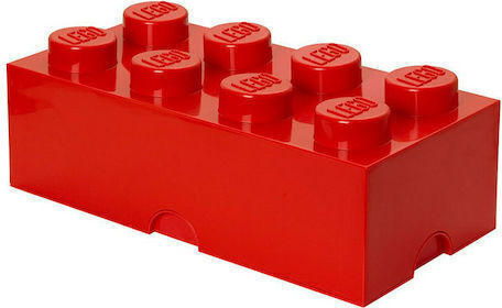 LEGO Kinder Aufbewahrungsbox aus Kunststoff 8-Stud Rot 10x20x7.5cm 1Stück
