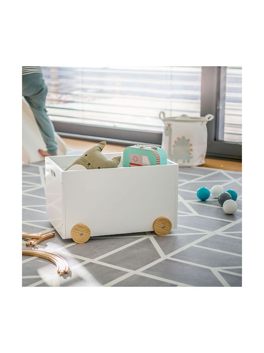 Children's Storage Basket made of Fabric Dino White 30x30x30cm 1pcs