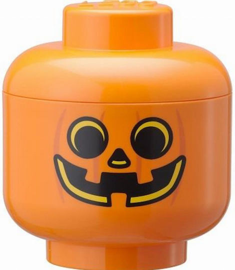 Room Copenhagen Παιδικό Κουτί Αποθήκευσης από Πλαστικό Lego Pumpkin Πορτοκαλί 16x16x19cm