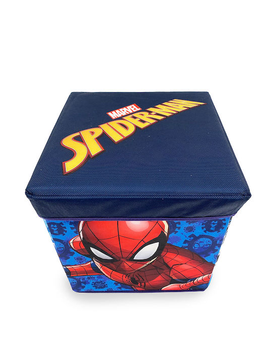 Dimcol Kinder Aufbewahrungsbox aus Stoff Blau 30x30x30cm 1Stück
