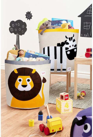 3 Sprouts Children's Storage Basket made of Fabric Lio Brown 43x43x45cm 1pcs