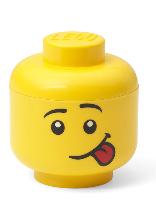 LEGO Children's Storage Box made of Plastic Head Yellow 10x10x11cm 1pcs