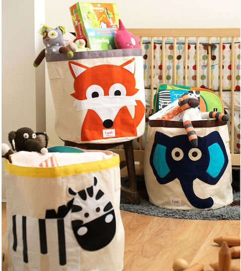 3 Sprouts Children's Storage Basket made of Fabric Lio Brown 43x43x45cm 1pcs