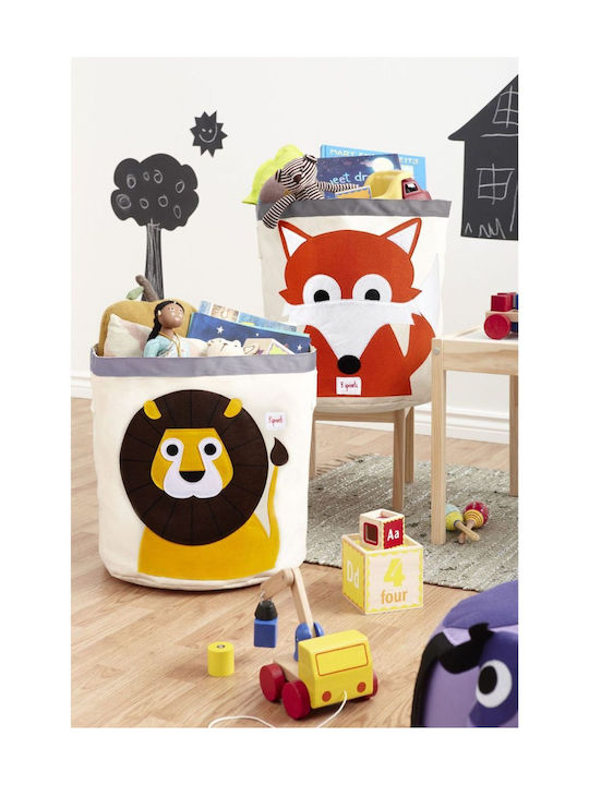 3 Sprouts Children's Storage Basket made of Fabric Lio Brown 43x43x45cm 1pcs