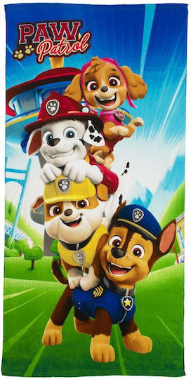 Prosop de Plajă cu Uscare Rapidă Nickelodeon Paw Patrol 20 70x140 Imprimare Digitală Albastru Cer 100% Microfibră