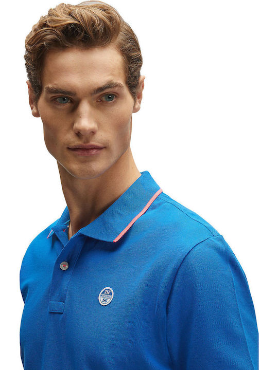 Polo Herrenbluse Kurzarm Blaue