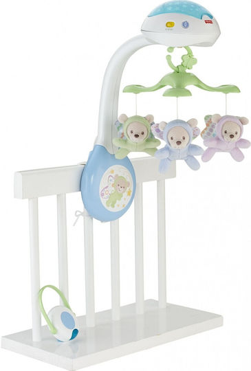Fisher Price Mobile for Cot with Music and Rotation Teddy bears for 0++ Months