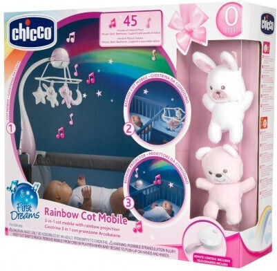 Chicco Μόμπιλε Κούνιας με Μουσική Rainbow για Νεογέννητα