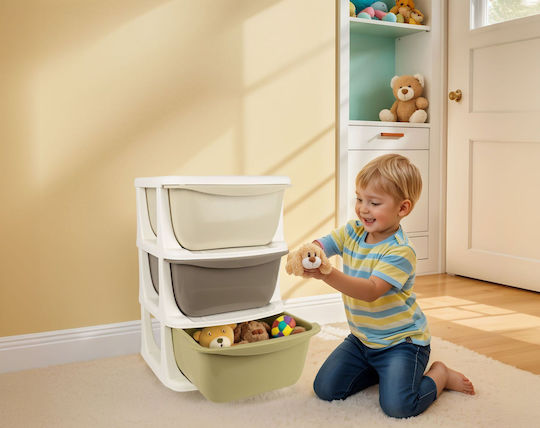 Dolu Dolu Spielzeug-Organisator aus Mehrfarbigem Kunststoff 58x38,5x37cm