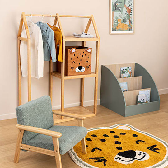 Kinder Aufbewahrungsbox aus Stoff Braun 29x29x29cm 1Stück