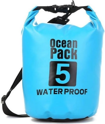 Σακίδιο Παραλίας 5l Αδιάβροχο Λουρί Ocean Pack Γαλάζιο