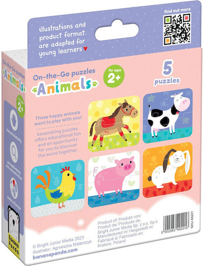 Puzzle pentru Copii 5buc Banana Panda