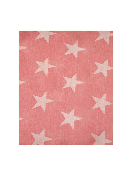 Dimcol Star Pânză de Înfășat din Bumbac Coral 80x80εκ.