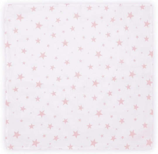 Lorelli Stars Muslin Swaddle Wrap Pink 80x80cm.