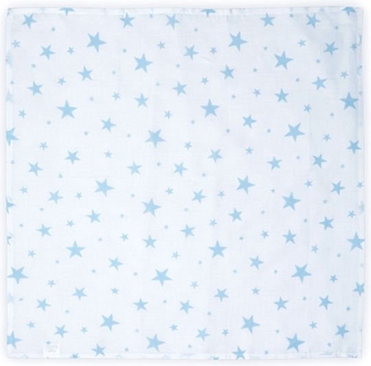 Lorelli Stars Musselin-Wickeltuch Blue Blau 80x80cm.