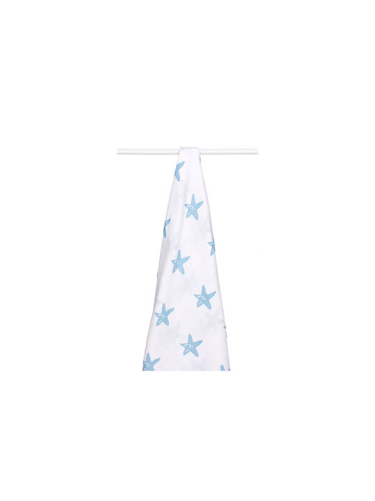 Don Algodon Muslin Swaddle Wrap Blue 120x120cm.