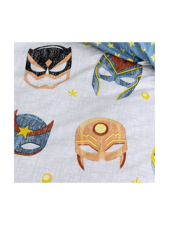 Nima Σετ Σεντόνια Μονά Βαμβακερά Superheroes Multi 170x255cm 2τμχ