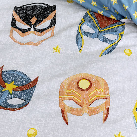 Nima Set Kids Sheets Cotton Superheroes Multicolour 170x255cm 2 Pieces