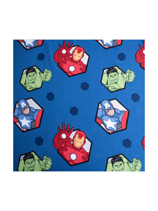 Borea Σεντόνι Μονό με Λάστιχο Βαμβακερό Avengers Μπλε 90x200cm
