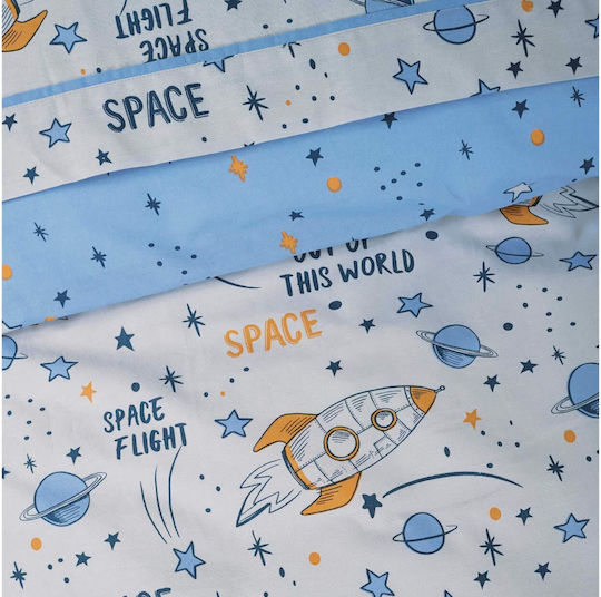 Das Home Single Set Blue Gray Orange 170x240cm