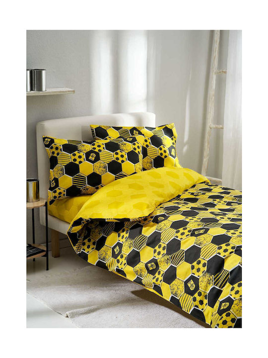 Vesta Home Kids Sheets Set Cotton Aris Yellow 170x260cm