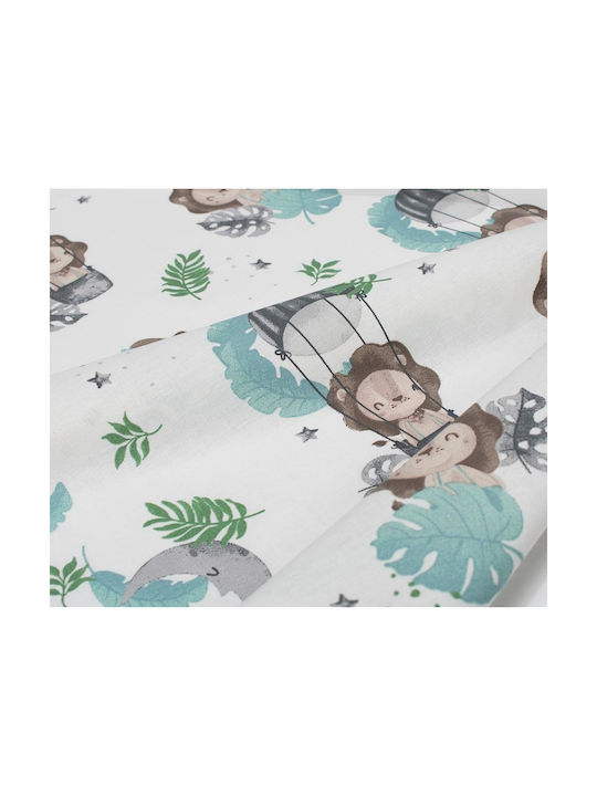 Dimcol Sheet Set Single Cotton Lion Green 160x240cm 2pcs