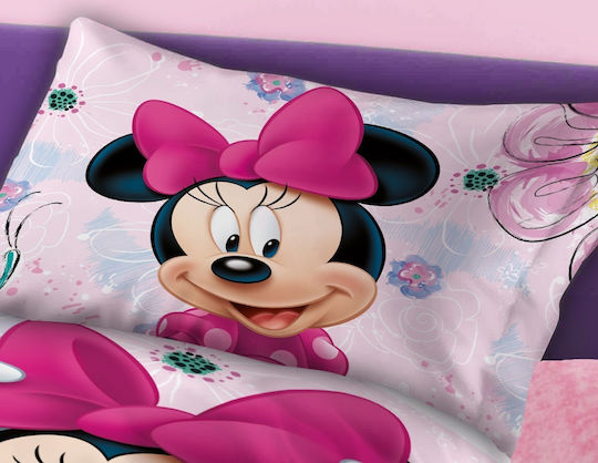 Dimcol Комплект чаршафи Единично Памучни Minnie 854 Розов 160x240см 4бр