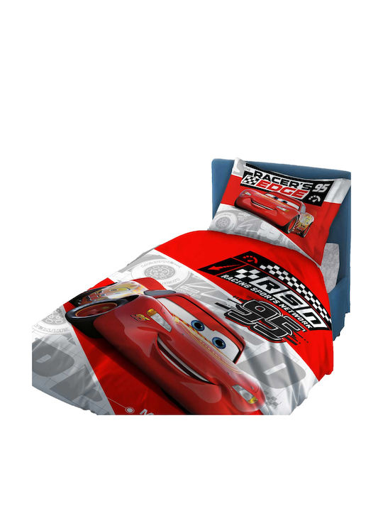 Dimcol Kinderbettlaken Set Einzeln Cars 773 Rote 160x240cm