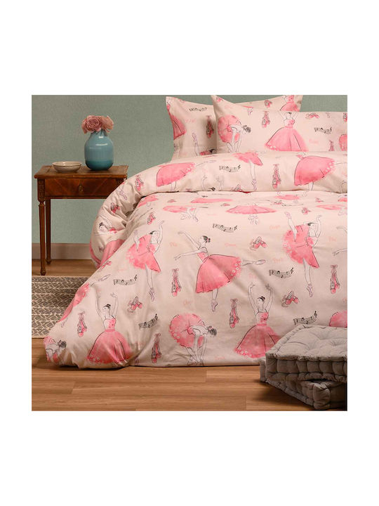 Melinen Sheet Set Single with Elastic Band Cotton Ecru 170x260cm 3pcs