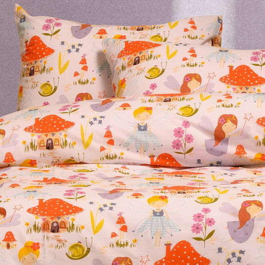 Melinen Комплект чаршафи Единично Памучни Peach 170x270см 3бр