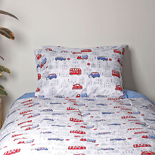 Sunshine Комплект чаршафи Единично С ластик Памучни Cotton Feelings 42 Бял 105x205см 3бр